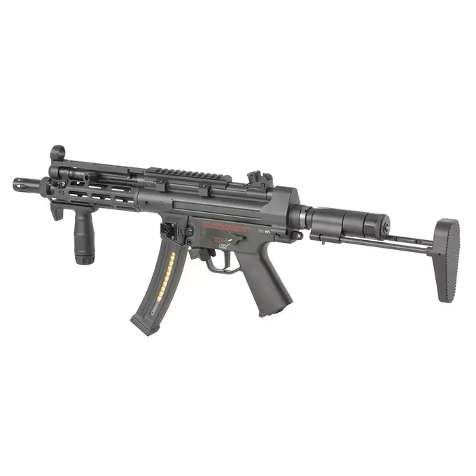 [Zestaw] Replika MP5 CM.041G ESHOOTER ETU, GEN-2, Licencjonowane Przez UMAREX - [CYMA] + Ładowarka V3+ do akumulatorów LiPo/LiFe [IPower] + Akumulator Li-Po 1100mAh 11,1V 20C - Deans [IPower]
