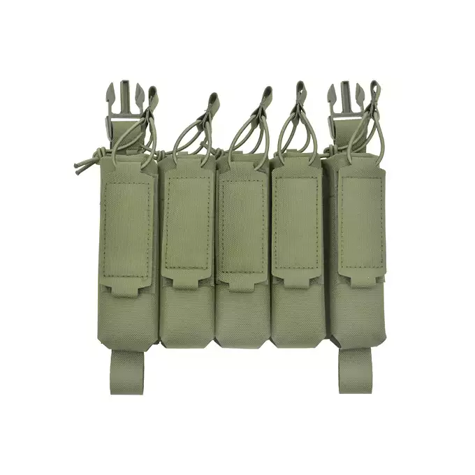 MP5 5-Magazine Pouch, Buckle-Up, Laser-Cut - Olive [8FIELDS]