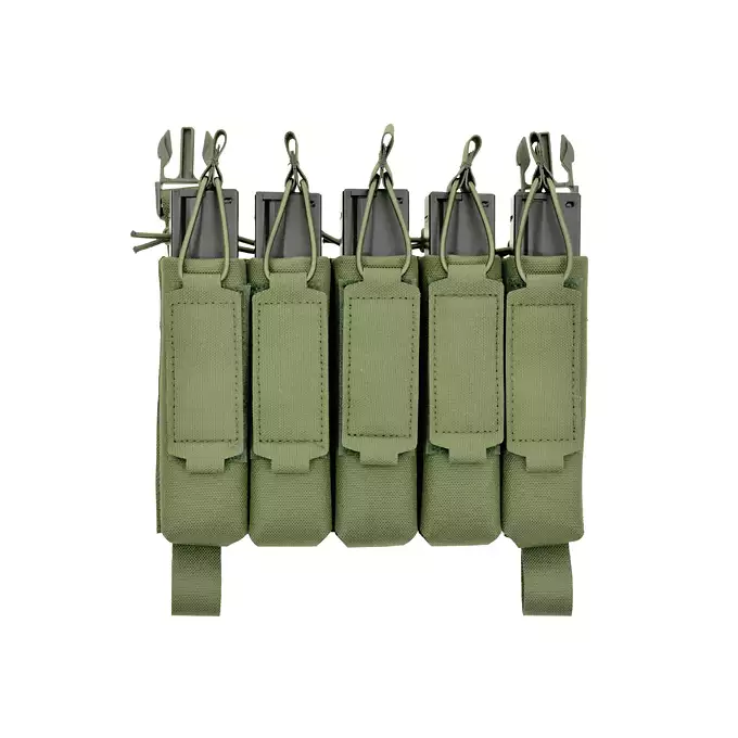 MP5 5-Magazine Pouch, Buckle-Up, Laser-Cut - Olive [8FIELDS]