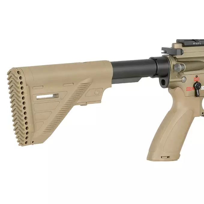 [Zestaw] BY-817 Short barrel - Tan  [Double Bell] + Akumulator Airsoftowy 25C 1500mAh 2S1P 7.4V Lipo Gens ace G-Tech Tamiya + Ładowarka IP3025 - LiPo/LiFe/NiMH 25W/3A [IPower] + Kulki 0,23g - 3000 szt PROSLICK [P&amp;J]