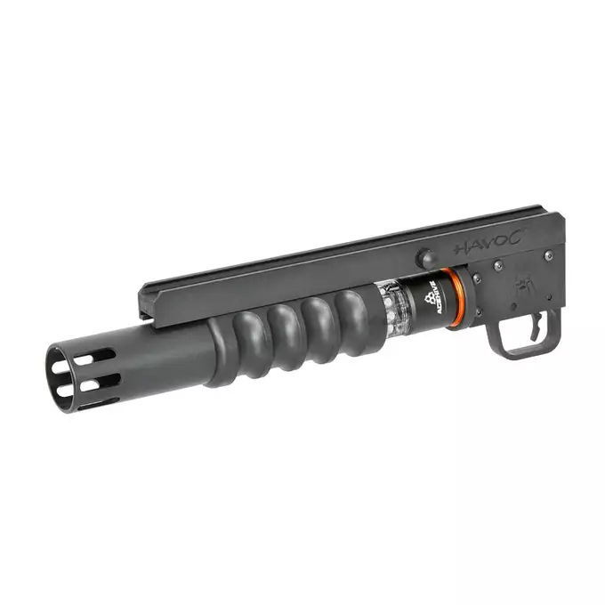 [Zestaw] Replika granatnika HAVOC 12" Lightweight - Black [EMG] + Granat AceHive [AceTech] + Zestaw 3 granatów 40MM na 120 kulek [S&amp;T]
