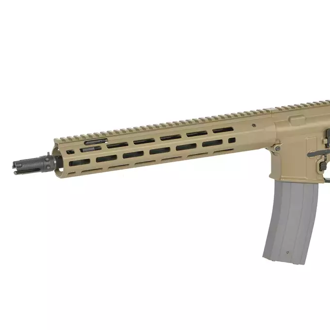 [Zestaw] Replika Knight's Armament KS-1 13" GBB - Tan [WELL PRO] + Magazynek STANAG o pojemności 30 kulek do replik GBBR [Well Pro]