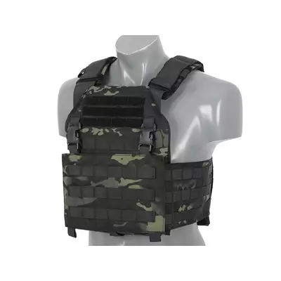 [Zestaw] Buckle Up Assault Plate Carrier Cummerbund - MB [8FIELDS] + Panel Buckle-up COMPACT - wkład na 3 magazynki, MOLLE Laser Cut - Multicamo Black [8FIELDS] + Dolna kieszeń użytkowa na akcesoria z linkami shockcord, Laser Cut - Multicamo Black [8FIELDS]