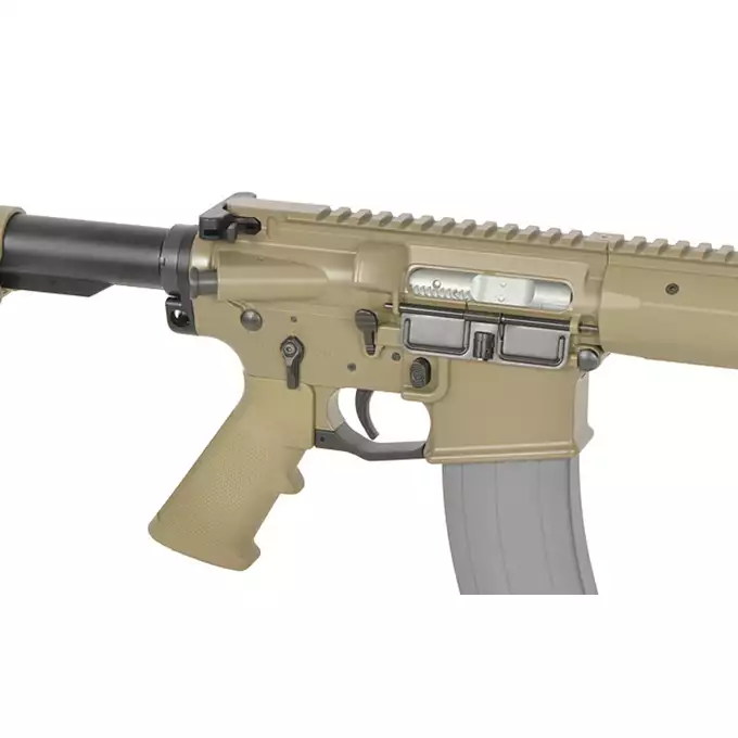 [Zestaw] Replika Knight's Armament KS-1 13" GBB - Tan [WELL PRO] + Magazynek STANAG o pojemności 30 kulek do replik GBBR [Well Pro]