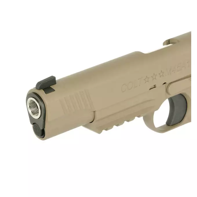 [Zestaw] Licencjonowana replika pistoletu Colt M45A1 Combat Unit - TAN [Army Armament] + Magazynek na Green Gaz do R48 [Army Armament]