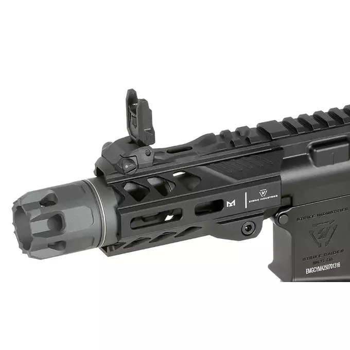 [Zestaw] Replika GBBR Strike Industries 4" Raider PDW CGS Lightning Series - Black [EMG] + Magazynek LANCER L5 5.56 AWN Green Gaz do karabinków gazowych CGS, MWS - Black [EMG]