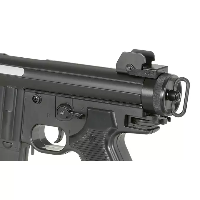 [Zestaw] Pistolet Maszynowy M12s AEG [S&amp;T] + Akumulator Li-Po 600mAh 7,4V 20C - Tamiya [VB] + Ładowarka V3+ do akumulatorów LiPo/LiFe [IPower] + Kulki 0,23g - 3000 szt PROSLICK [P&amp;J]