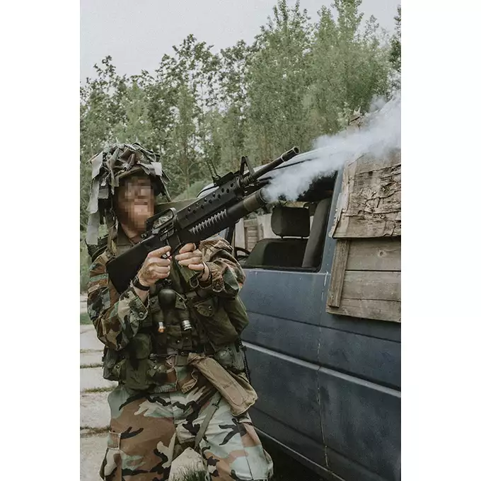 [Zestaw] Gazowa Replika Karabinka Colt M715/M16A2 C7 1980S CGS Lightning Series - Black [CGS] + Magazynek AR15 Green Gaz do karabinków gazowych CGS, MWS - Black [CGS]