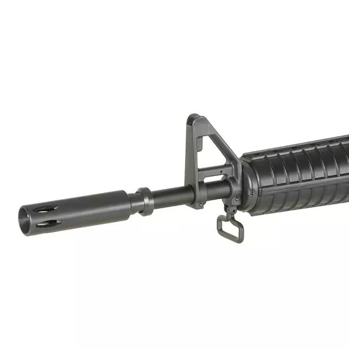 [Zestaw] Gazowa Replika Karabinka Colt 610/GAU-5A/A - Black [EMG] + Single Point Airsoft Red Dot - OEG [JJ Airsoft]