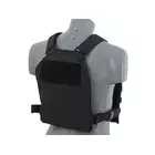 [Zestaw] Prosty Plate Carrier z atrapami miękkich wkładów balistycznych - Black [8FIELDS] + Otwarta potrójna ładownica na magazynki 5.56 - Black [8FIELDS] + Laser Cut Lower Accessory Utility Pocket with Shockcords for Tourniquet - Black [8FIELDS]
