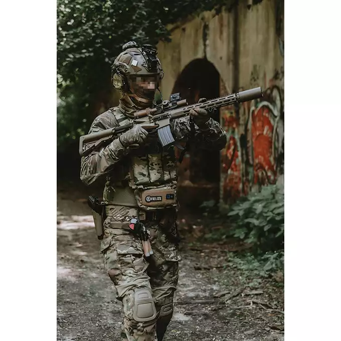 [Zestaw] Replika Knight's Armament KS-3 9,5" GBB - TAN [EMG] + Licencjonowana replika tłumika KAC QDC tracer - FDE [EMG] + Perfect BB Kulki Tracer 0,28g BIO - 2000 SZT [BLS]
