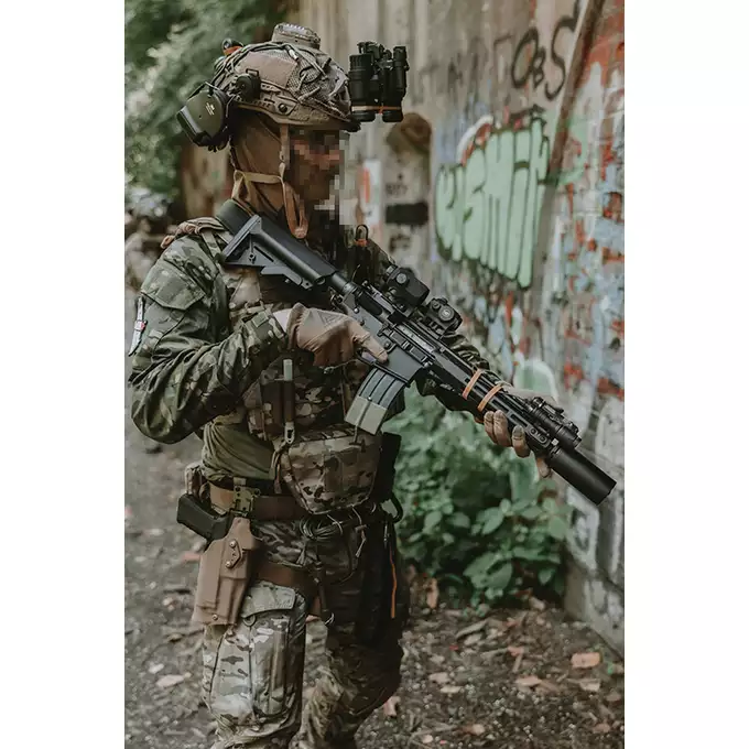 [Zestaw] Replika Knight's Armament KS-3 9,5" GBB - Czarna [EMG] + Magazynek STANAG o pojemności 30 kulek do replik GBBR WE13-3A / KS-1, KS-3 [Well Pro]