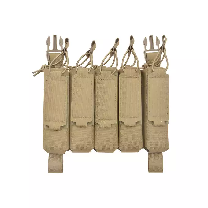 MP5 5-Magazine Pouch, Buckle-Up, Laser-Cut - TAN [8FIELDS]