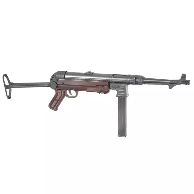 Replika pistoletu maszynowego MP40 Full Metal AEG, Oksyda - Brown [AGM]