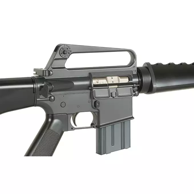 [Zestaw] Gazowa Replika Karabinka Colt 607/GX-5857 - Black [EMG] + Krótki magazynek STANAG 20 kulek Green Gas MWS/CGS - [CGS]