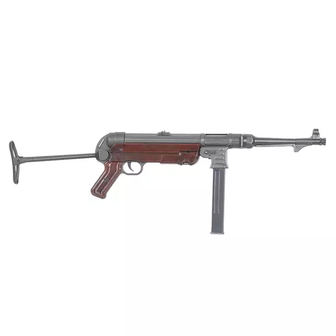 Replika pistoletu maszynowego MP40 Full Metal AEG, Oksyda - Brown [AGM]