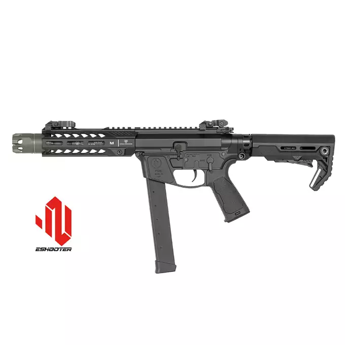 [Zestaw] Replika Strike Industries x PWS PDW 7" Eshooter ETU, GEN-2 - Black [EMG] + Ładowarka V3+ do akumulatorów LiPo/LiFe [IPower] + AKUMULATOR AIRSOFTOWY 25C 800MAH 3S1P 11.1V LIPO GENS ACE G-TECH T-PLUG