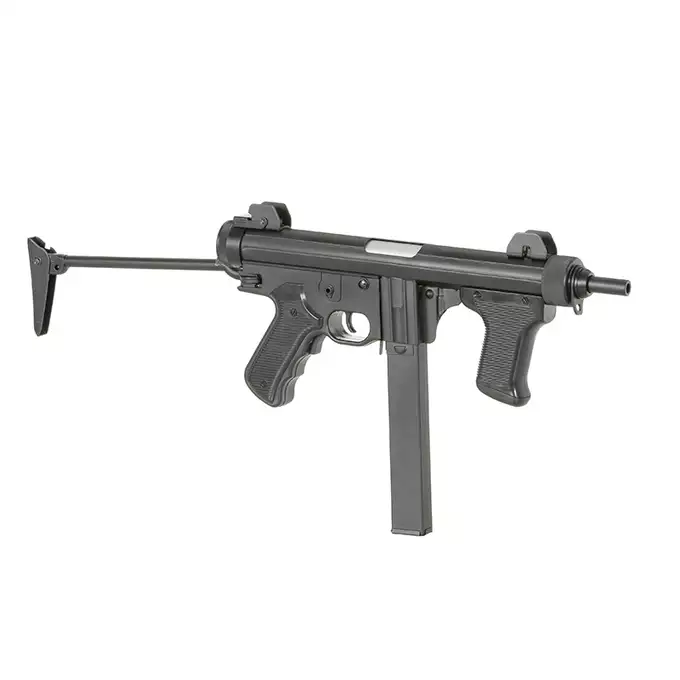[Zestaw] Pistolet Maszynowy M12s AEG [S&amp;T] + Magazynek mid-cap 120 kulek - MP40/Sten/M12S [AGM]
