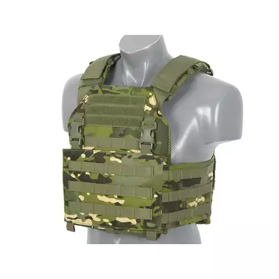 [Zestaw] Buckle Up Assault Plate Carrier Cummerbund - MT [8FIELDS] + Buckle-up COMPACT - wkład na 3 magazynki, MOLLE Laser Cut - Multicamo tropic [8FIELDS] + Dolna kieszeń użytkowa na akcesoria z linkami shockcord, Laser Cut - Multicamo Tropic [8FIELDS]