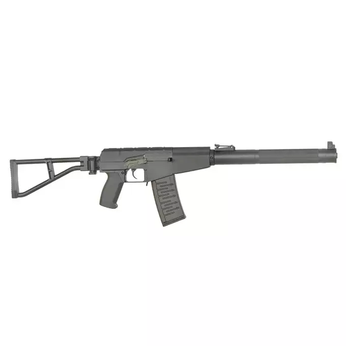 [Zestaw] Replika Karabinka AS VAL Tracer - Black [S&amp;T] + Magazynek mid-cap 100 kulek - VSS/VAL - długi [S&amp;T]
