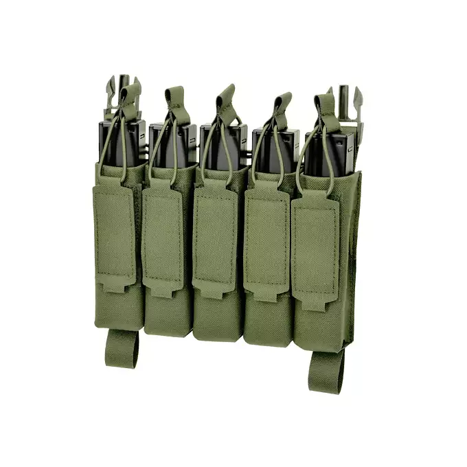 MP5 5-Magazine Pouch, Buckle-Up, Laser-Cut - Olive [8FIELDS]