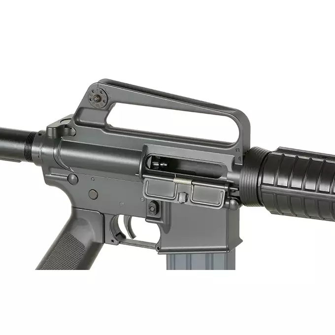 [Zestaw] Gazowa Replika Karabinka Colt 610/GAU-5A/A - Black [EMG] + Single Point Airsoft Red Dot - OEG [JJ Airsoft]