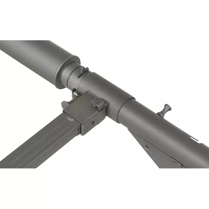 [Zestaw] Replika pistoletu maszynowego STEN MK2 SOE Commando grip Full Steel - Grey [AGM] + Akumulator airsoftowy 25C 1200mAh 3S1P 11.1V LiPo T Plug + Ładowarka V3+ do akumulatorów LiPo/LiFe [IPower]