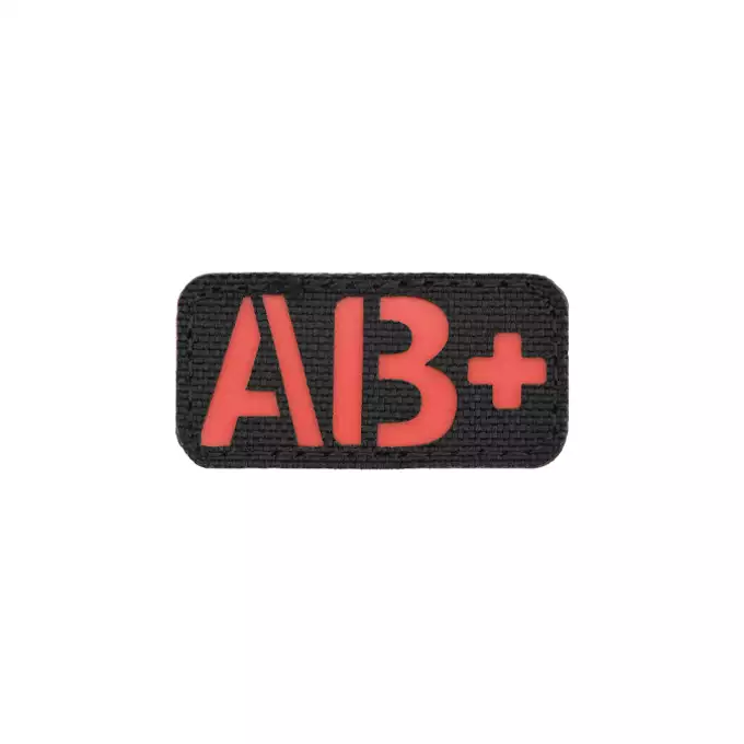 Laser Cut AB+ Blood Type Patch - Red [8Fields]