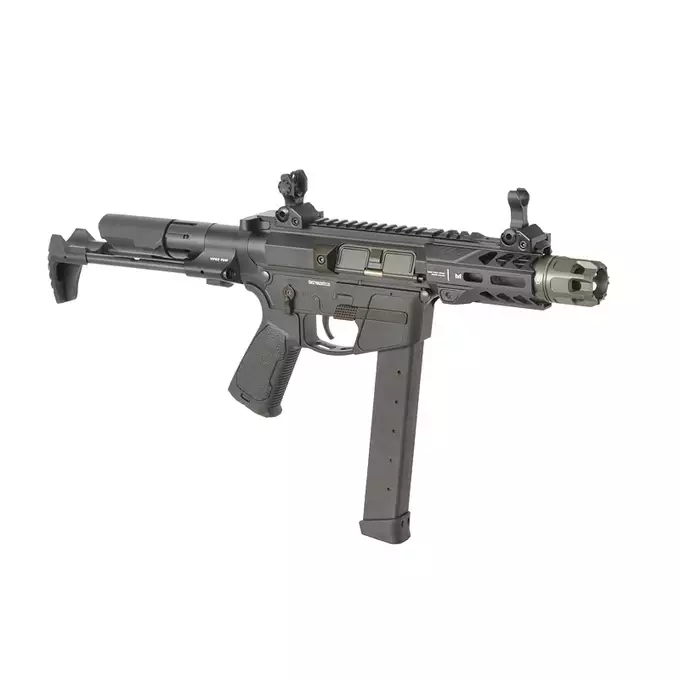 [Zestaw] Replika Strike Industries x PWS Viper PDW 4" Eshooter ETU, GEN-2 - Black [EMG] + Ładowarka V3+ do akumulatorów LiPo/LiFe [IPower] + AKUMULATOR AIRSOFTOWY 25C 800MAH 3S1P 11.1V LIPO GENS ACE G-TECH T-PLUG