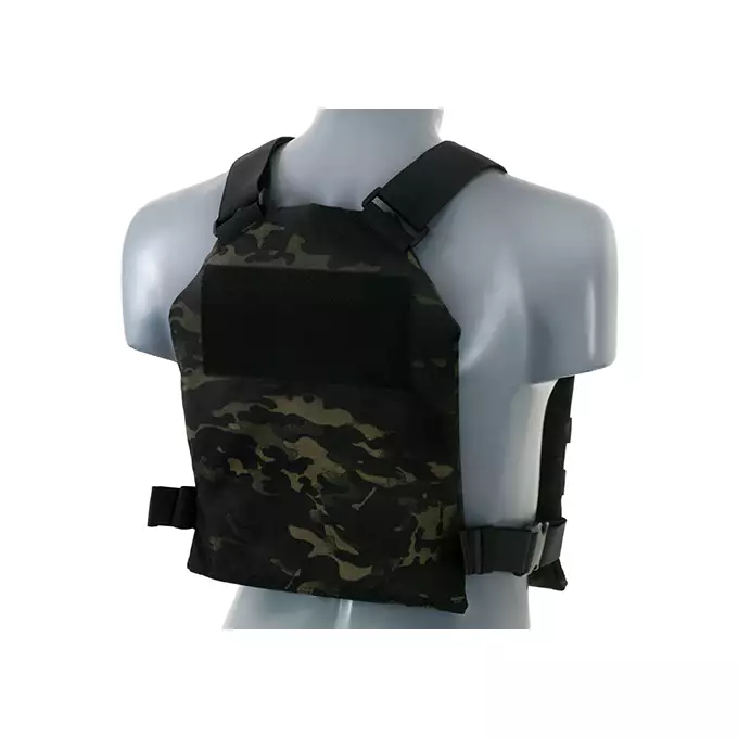 [Zestaw] Prosty Plate Carrier z atrapami miękkich wkładów balistycznych - MB + Otwarta potrójna ładownica na magazynki 5.56 - MB [8FIELDS] + Laser Cut Lower Accessory Utility Pocket with Shockcords for Tourniquet - MB [8FIELDS]