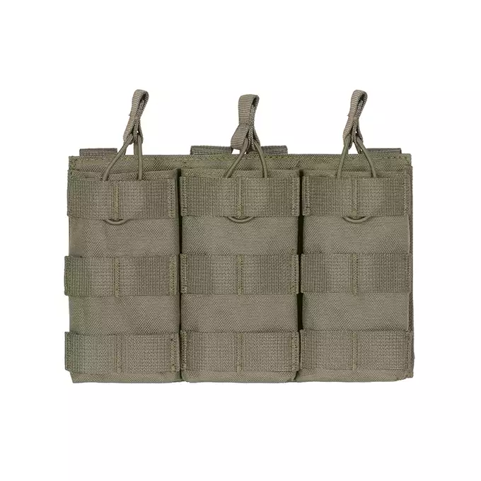 [Zestaw] Jump Plate Carrier Cummerbund - Ranger Green [8FIELDS] + Otwarta potrójna ładownica na magazynki 5.56 - Ranger Green [8FIELDS] + Dolna kieszeń użytkowa na akcesoria z linkami shockcord, Laser Cut - Ranger Green [8FIELDS]
