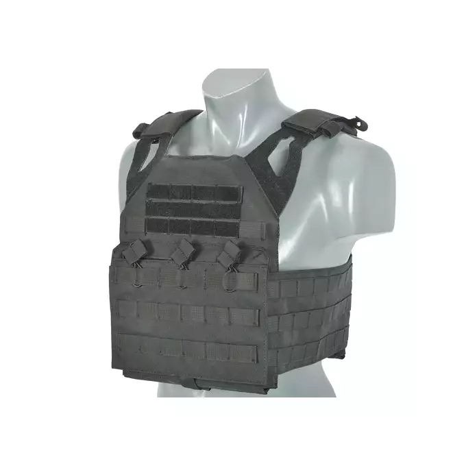 [Zestaw] Jump Plate Carrier Cummerbund - Black [8FIELDS] + Otwarta potrójna ładownica na magazynki 5.56 - Black [8FIELDS] + Laser Cut Lower Accessory Utility Pocket with Shockcords for Tourniquet - Black [8FIELDS]