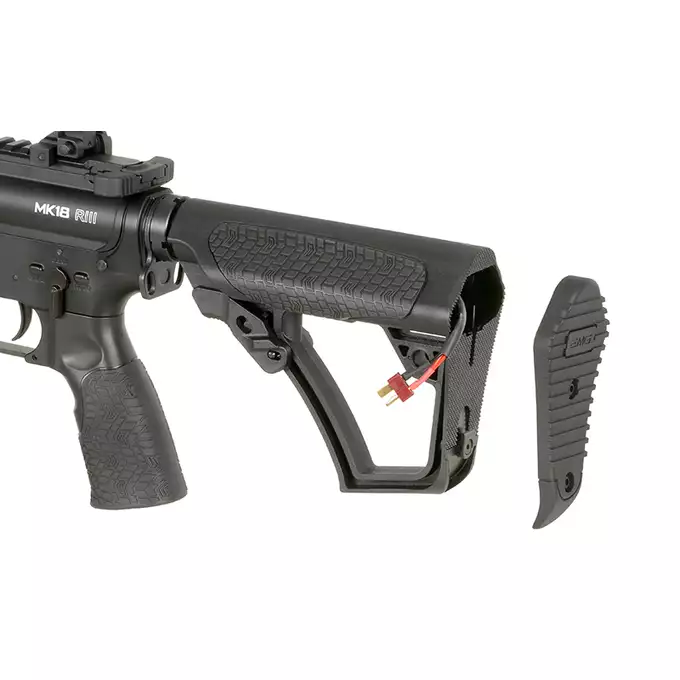 [Zestaw] Replika Daniel Defense MK18 RIII 10.3" Eshooter ETU, GEN-2 - Black [EMG] + Ładowarka V3+ do akumulatorów LiPo/LiFe [IPower] + AKUMULATOR AIRSOFTOWY 25C 800MAH 3S1P 11.1V LIPO GENS ACE G-TECH T-PLUG