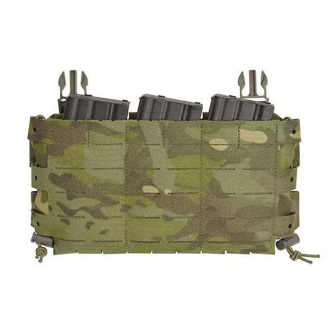 [Zestaw] Buckle Up Assault Plate Carrier Cummerbund - MT [8FIELDS] + Buckle-up COMPACT - wkład na 3 magazynki, MOLLE Laser Cut - Multicamo tropic [8FIELDS] + Dolna kieszeń użytkowa na akcesoria z linkami shockcord, Laser Cut - Multicamo Tropic [8FIELDS]