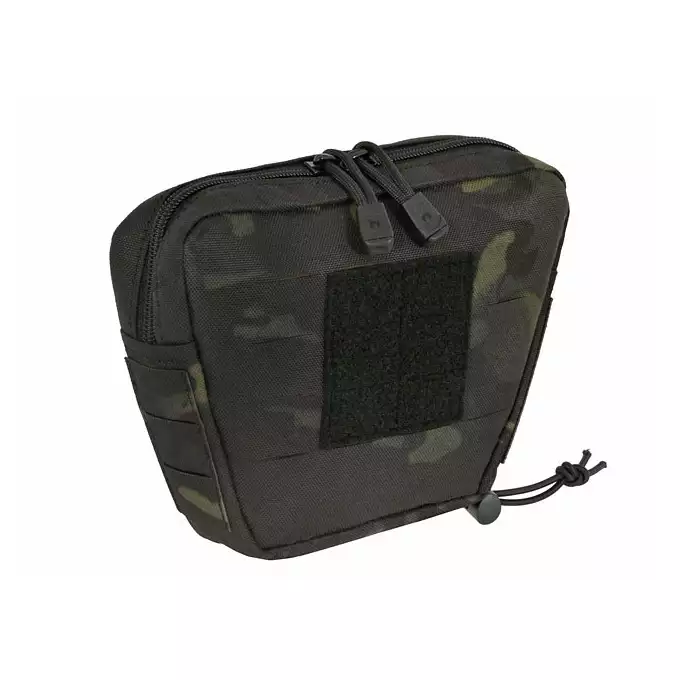 [Zestaw] Prosty Plate Carrier z atrapami miękkich wkładów balistycznych - MB + Otwarta potrójna ładownica na magazynki 5.56 - MB [8FIELDS] + Dolna kieszeń użytkowa na akcesoria z linkami shockcord, Laser Cut - Multicamo Black [8FIELDS]