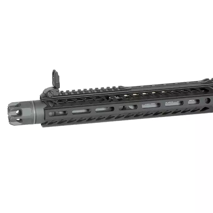[Zestaw] Replika GBBR Strike Industries 13,5" Raider Carabine CGS Lightning Series - Black [EMG] + Magazynek LANCER L5 5.56 AWN Green Gaz do karabinków gazowych CGS, MWS - Black [EMG]