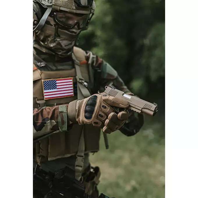 [Zestaw] Licencjonowana replika pistoletu Colt M45A1 Combat Unit - TAN [EMG] + Magazynek na Green Gaz do R48 [Army Armament]