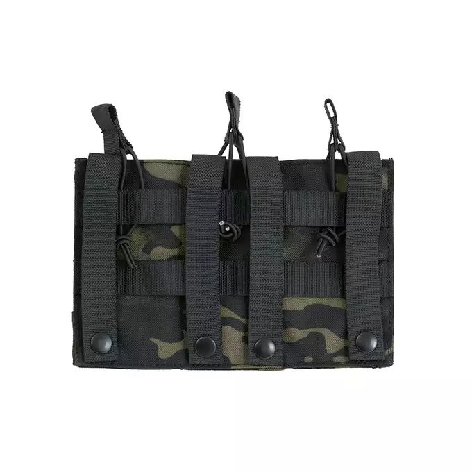 [Zestaw] Prosty Plate Carrier z atrapami miękkich wkładów balistycznych - MB + Otwarta potrójna ładownica na magazynki 5.56 - MB [8FIELDS] + Laser Cut Lower Accessory Utility Pocket with Shockcords for Tourniquet - MB [8FIELDS]