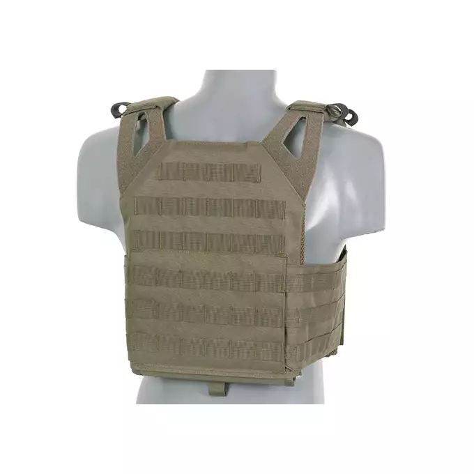[Zestaw] Jump Plate Carrier Cummerbund - Ranger Green [8FIELDS] + Otwarta potrójna ładownica na magazynki 5.56 - Ranger Green [8FIELDS] + Dolna kieszeń użytkowa na akcesoria z linkami shockcord, Laser Cut - Ranger Green [8FIELDS]