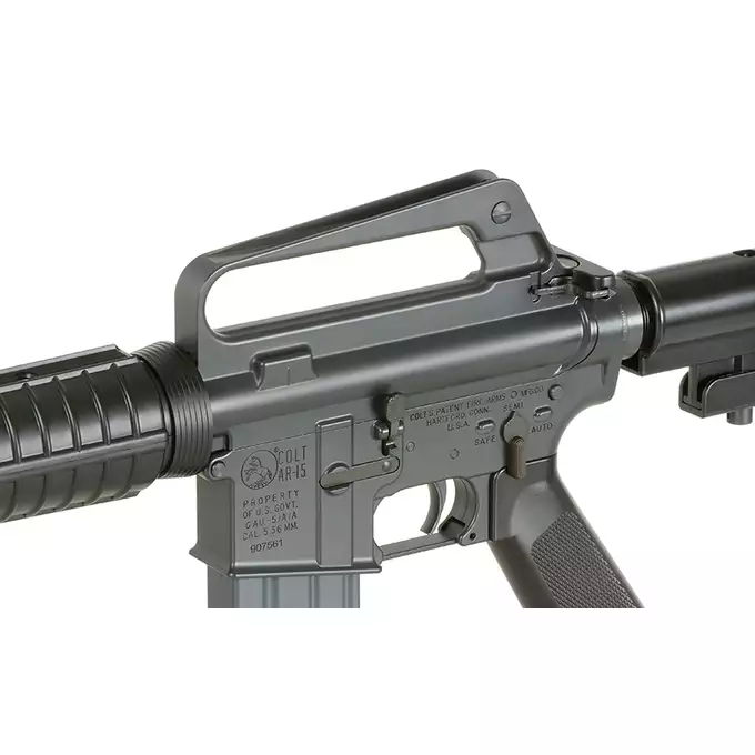 [Zestaw] Gazowa Replika Karabinka Colt 610/GAU-5A/A - Black [EMG] + Krótki magazynek STANAG 20 kulek Green Gas MWS/CGS - [CGS]