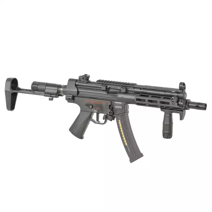 [Zestaw] Replika MP5 CM.041G ESHOOTER ETU, GEN-2, Licencjonowane Przez UMAREX - [CYMA] + Ładowarka V3+ do akumulatorów LiPo/LiFe [IPower] + Akumulator Li-Po 1100mAh 11,1V 20C - Deans [IPower]