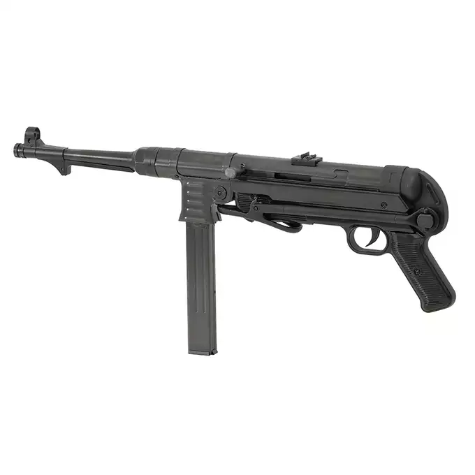 Replika pistoletu maszynowego MP40 Full Metal AEG, Oksyda - Black [AGM]