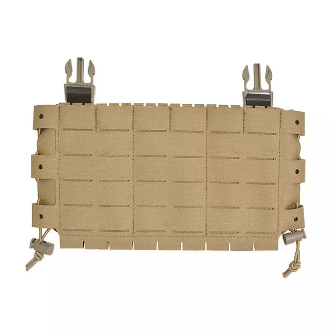 [Zestaw] Buckle Up Assault Plate Carrier Cummerbund - Coyote [8FIELDS] + Panel Buckle-up COMPACT - wkład na 3 magazynki, MOLLE Laser Cut - Tan [8FIELDS] + Dolna kieszeń użytkowa na akcesoria z linkami shockcord, Laser Cut - TAN [8FIELDS]