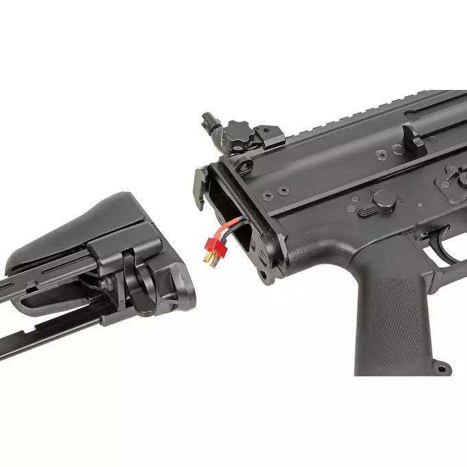 [Zestaw] Replika subkarabinka FN SCAR-SC z 25RPS, ESHOOTER ETU, GEN-2 - [Cybergun] + Stalowy magazynek Mid-Cap na 150 kulek do serii AR-15/M4 - Black