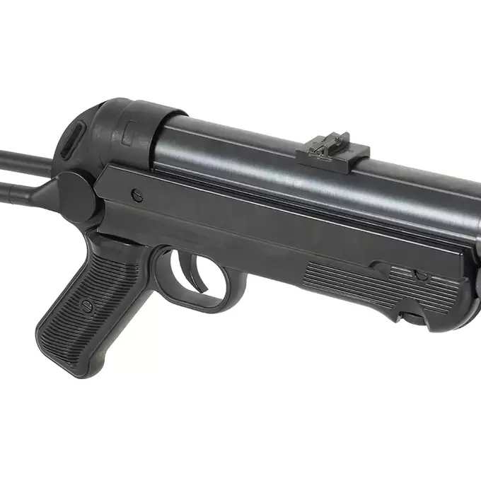 Replika pistoletu maszynowego MP40 Full Metal AEG, Oksyda - Black [AGM]