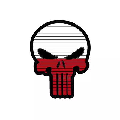 Naszywka Flag Skull POLAND [8FIELDS]