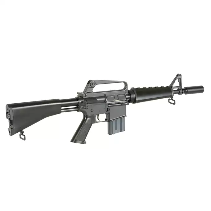 [Zestaw] Gazowa Replika Karabinka Colt 607/GX-5857 - Black [EMG] + Krótki magazynek STANAG 20 kulek Green Gas MWS/CGS - [CGS]