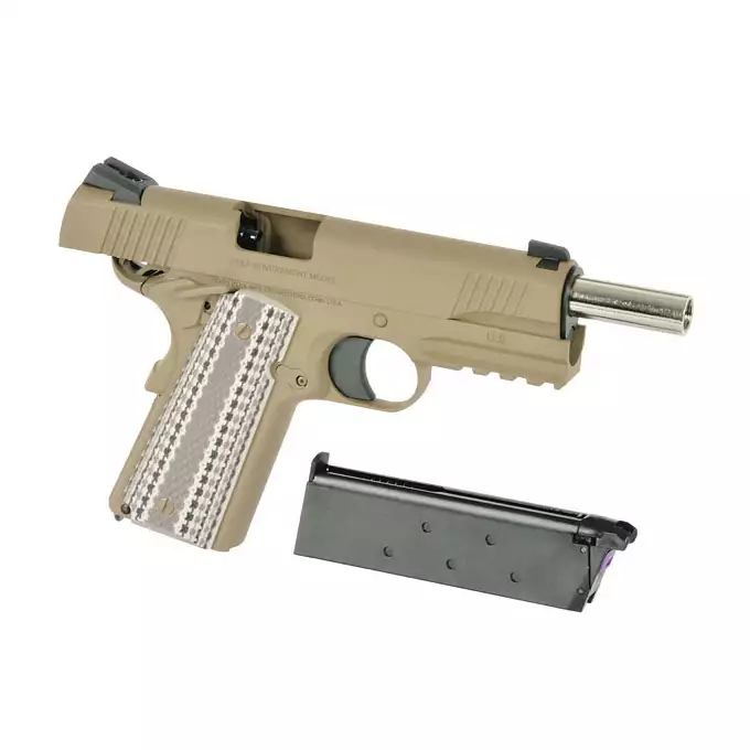 [Zestaw] Licencjonowana replika pistoletu Colt M45A1 Combat Unit - TAN [Army Armament] + Magazynek na Green Gaz do R48 [Army Armament]