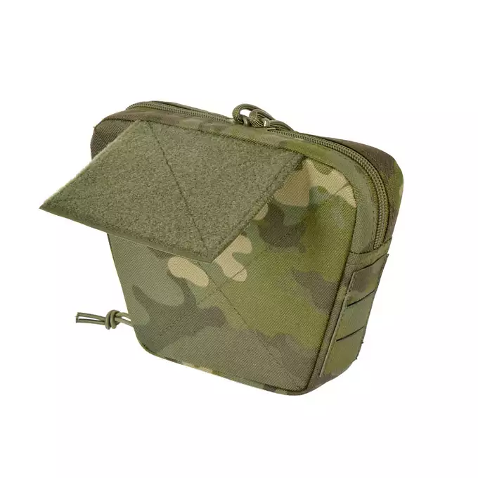 [Zestaw] Prosty Plate Carrier z atrapami miękkich wkładów balistycznych - MT [8FIELDS] + Otwarta potrójna ładownica na magazynki 5.56 - MT [8FIELDS] + Dolna kieszeń użytkowa na akcesoria z linkami shockcord, Laser Cut - Multicamo Tropic [8FIELDS]