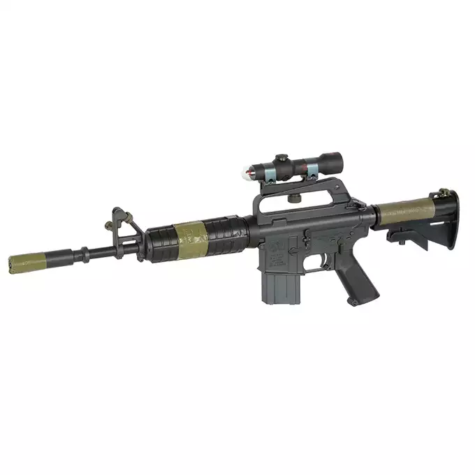 [Zestaw] Gazowa Replika Karabinka Colt 610/GAU-5A/A - Black [EMG] + Single Point Airsoft Red Dot - OEG [JJ Airsoft]